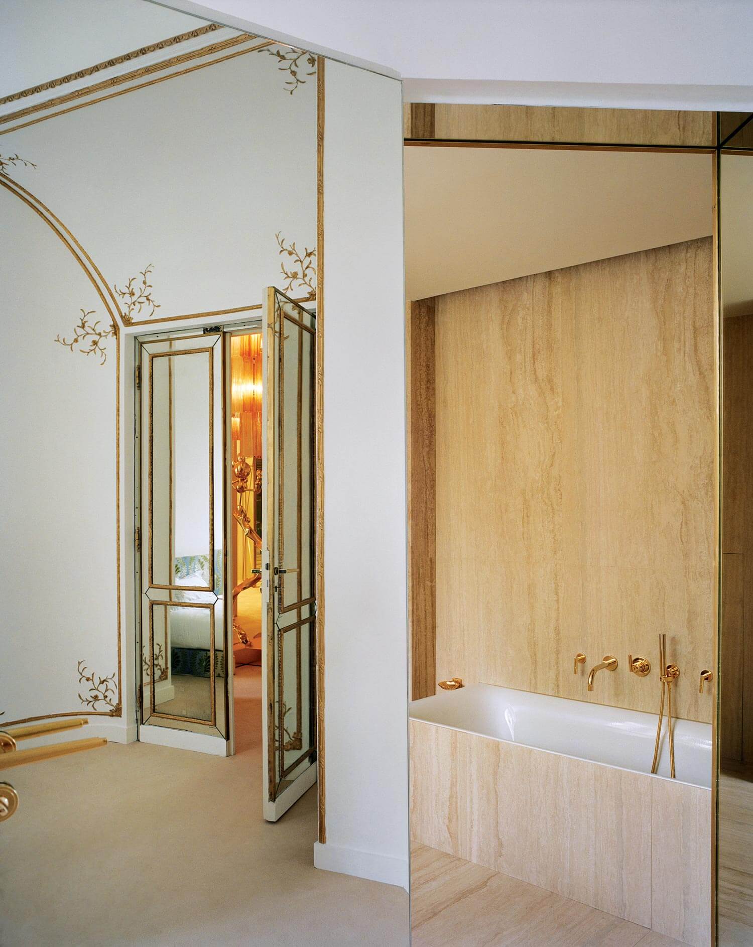 Bathroom in Paris Apartment designed by Jansen