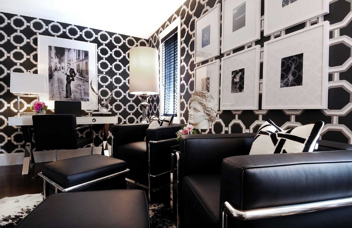 bold black and white interiors