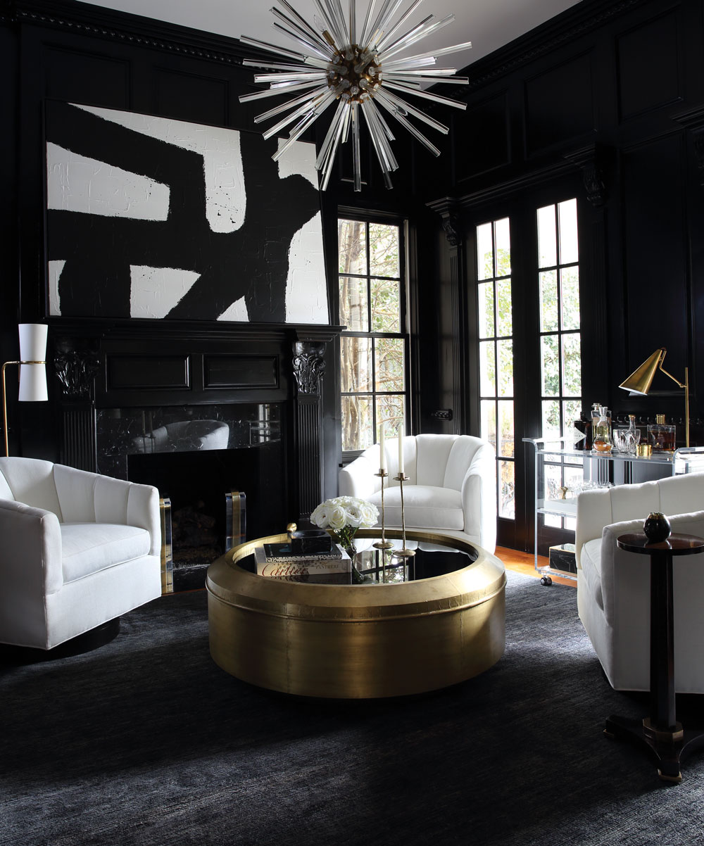 bold black and white interiors
