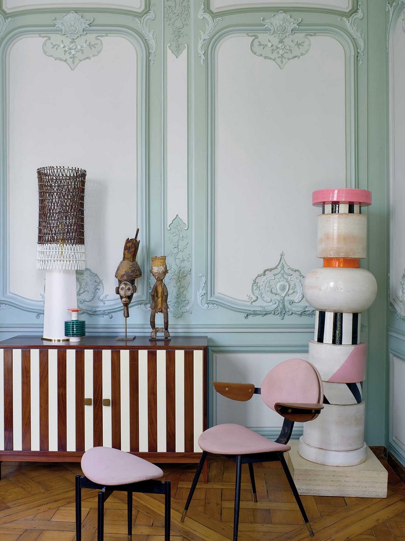 Memphis style in a classic French apartment by Charles Zana