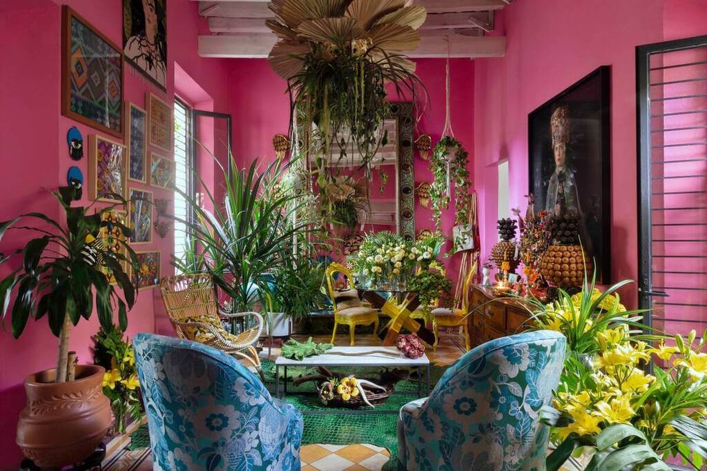Dreamy maximalist interior of Erick Millán's home and office