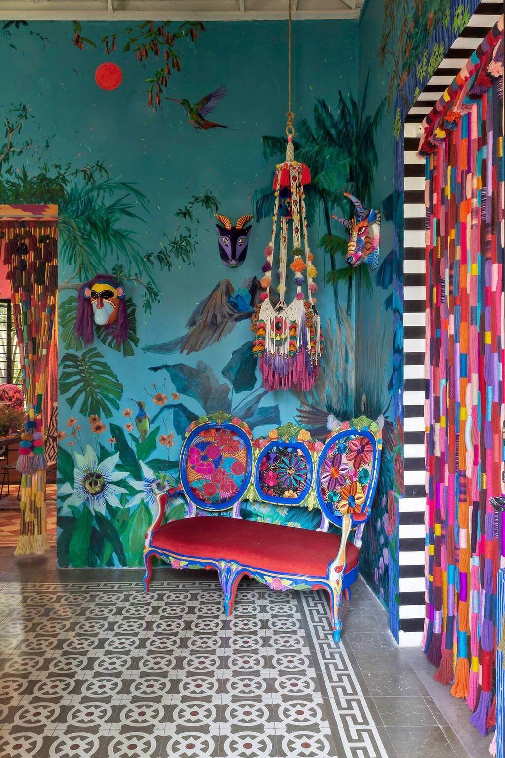 Dreamy maximalist interior of Erick Millán's home and office