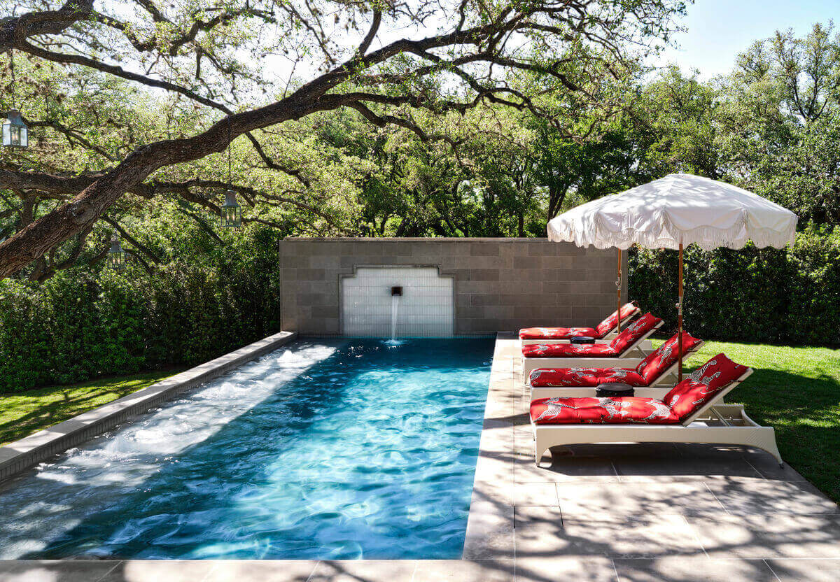Outdoor Pool Area at Austin Real Estate