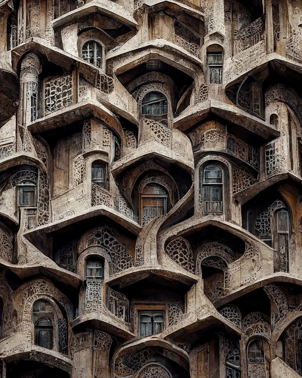 The Cairo Sketches" Ai generated patterns exploring Islamic Cairo architectural Facades" by Hassan Ragab