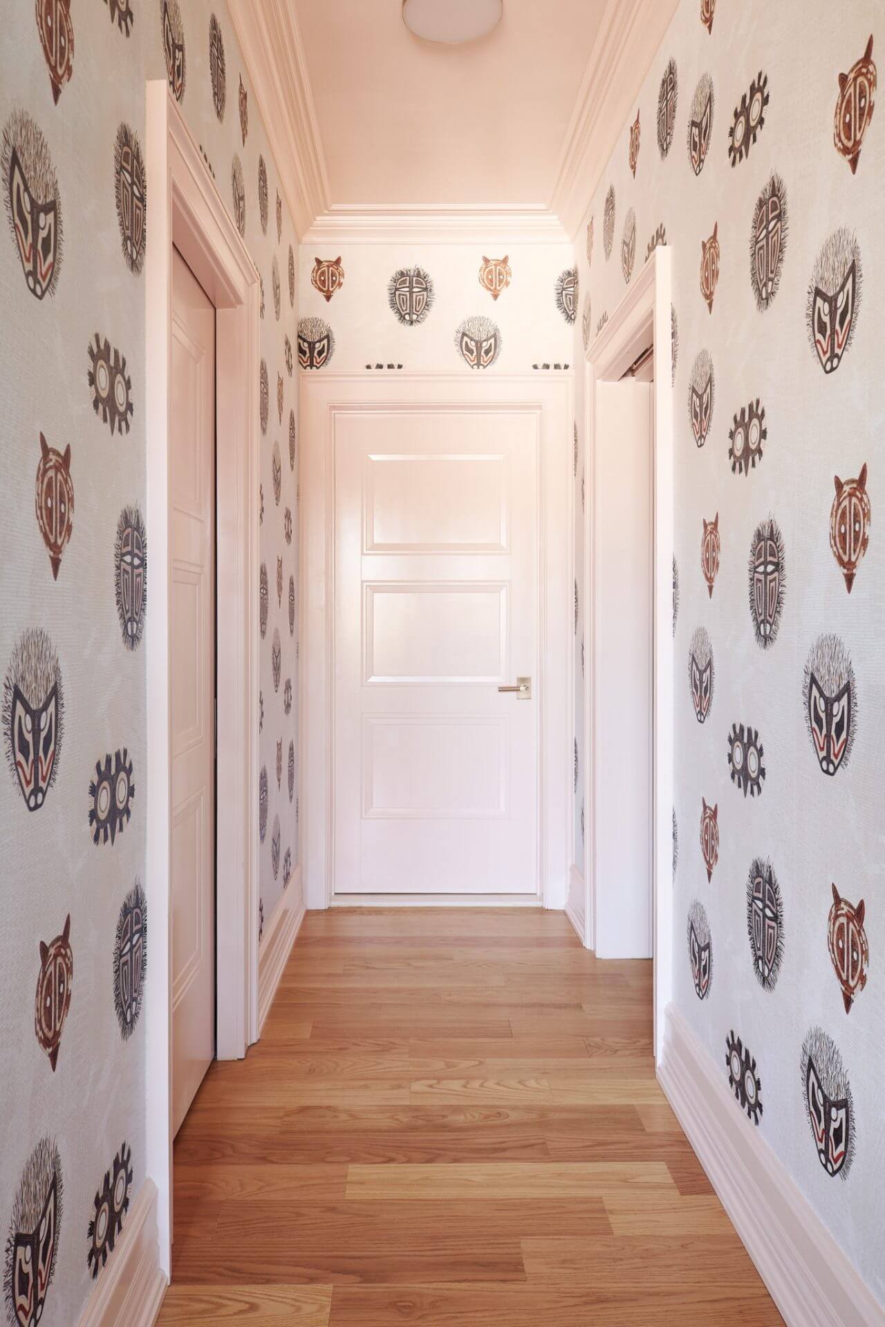 Entryway Decorated with Wallpaper