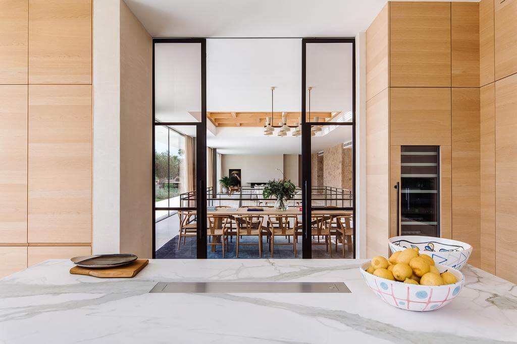 Rugged Wall inside the holiday Home in the Mediterranean Kitchen 