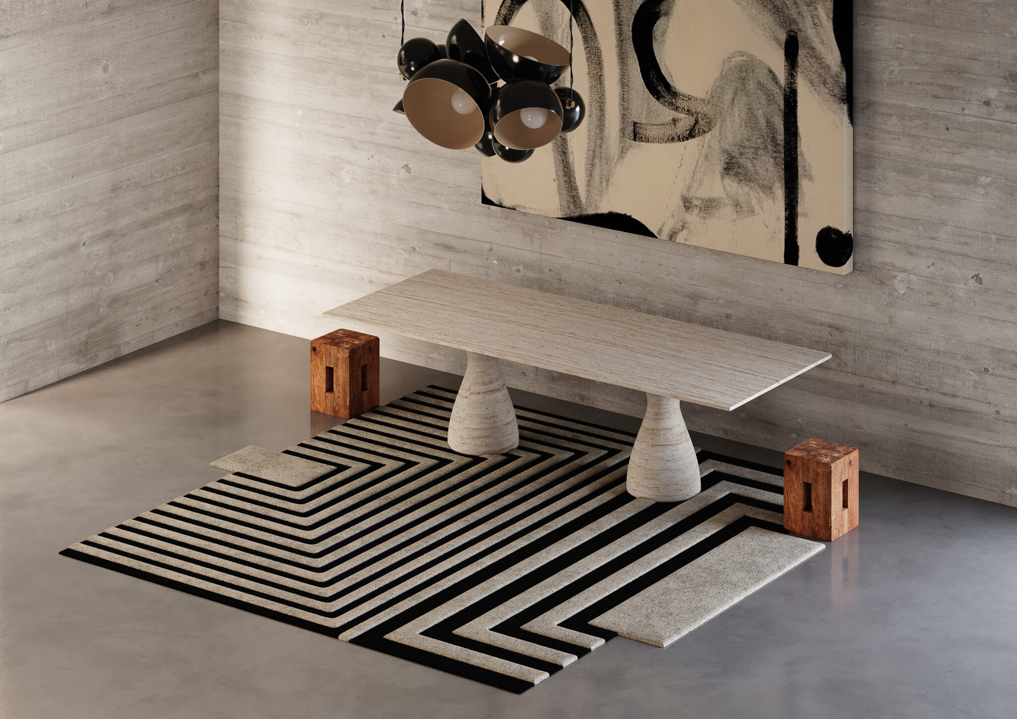 Elevate Black and White Decor: Power Stripes for Bold, Modern Spaces