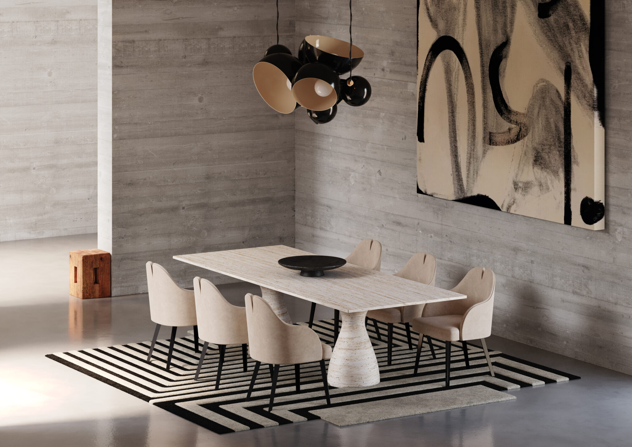Elevate Black and White Decor: Power Stripes for Bold, Modern Spaces