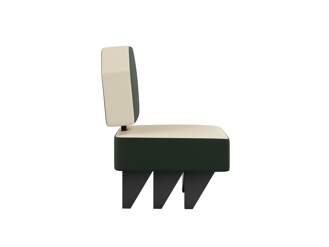 Bonnie Chair is a statement seating design for a contemporary interior design project.