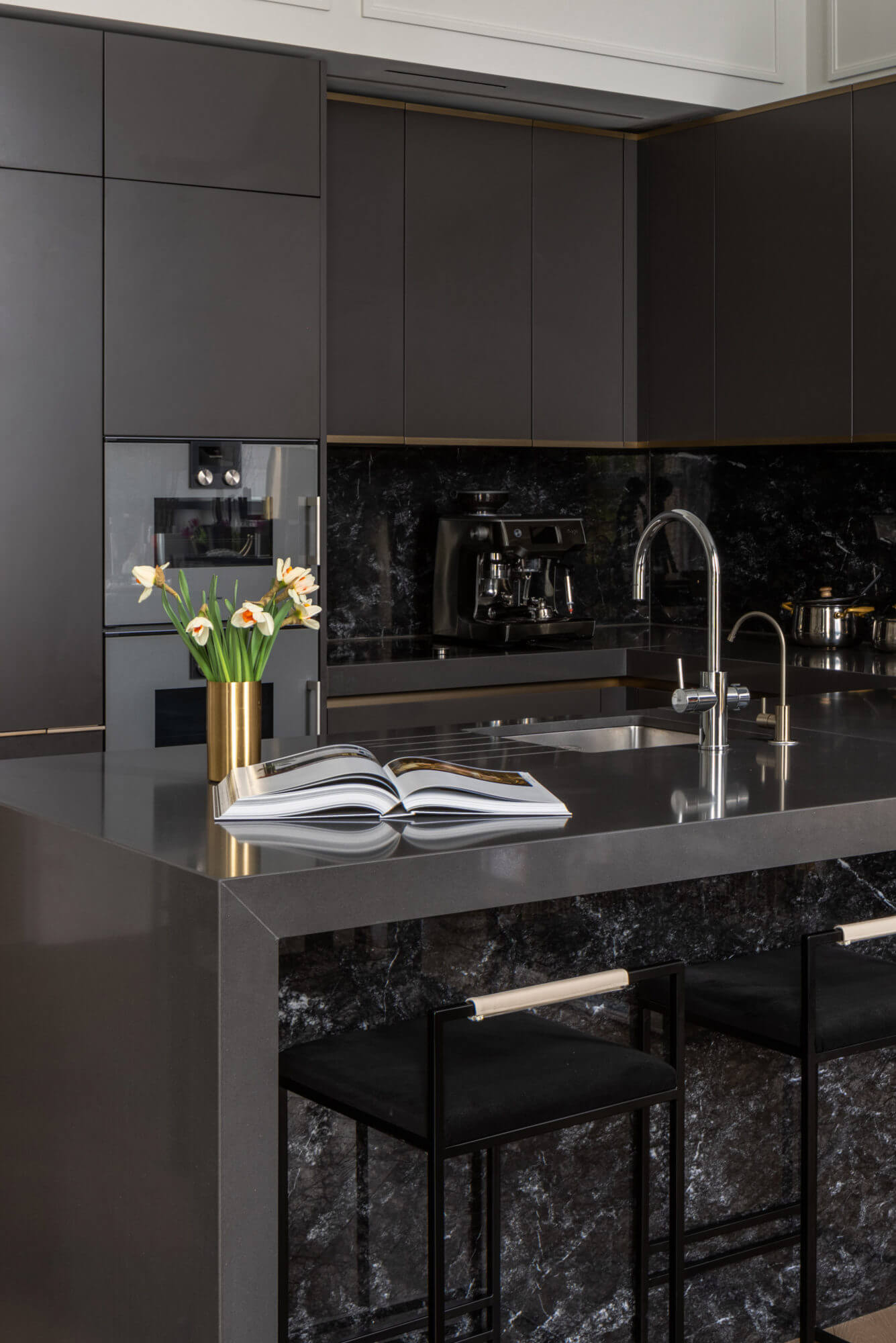 What Makes a Luxury Kitchen - Apartment In Regent Park Filled With Light and Luxury - Striking and Timeless Black and White Interior Design