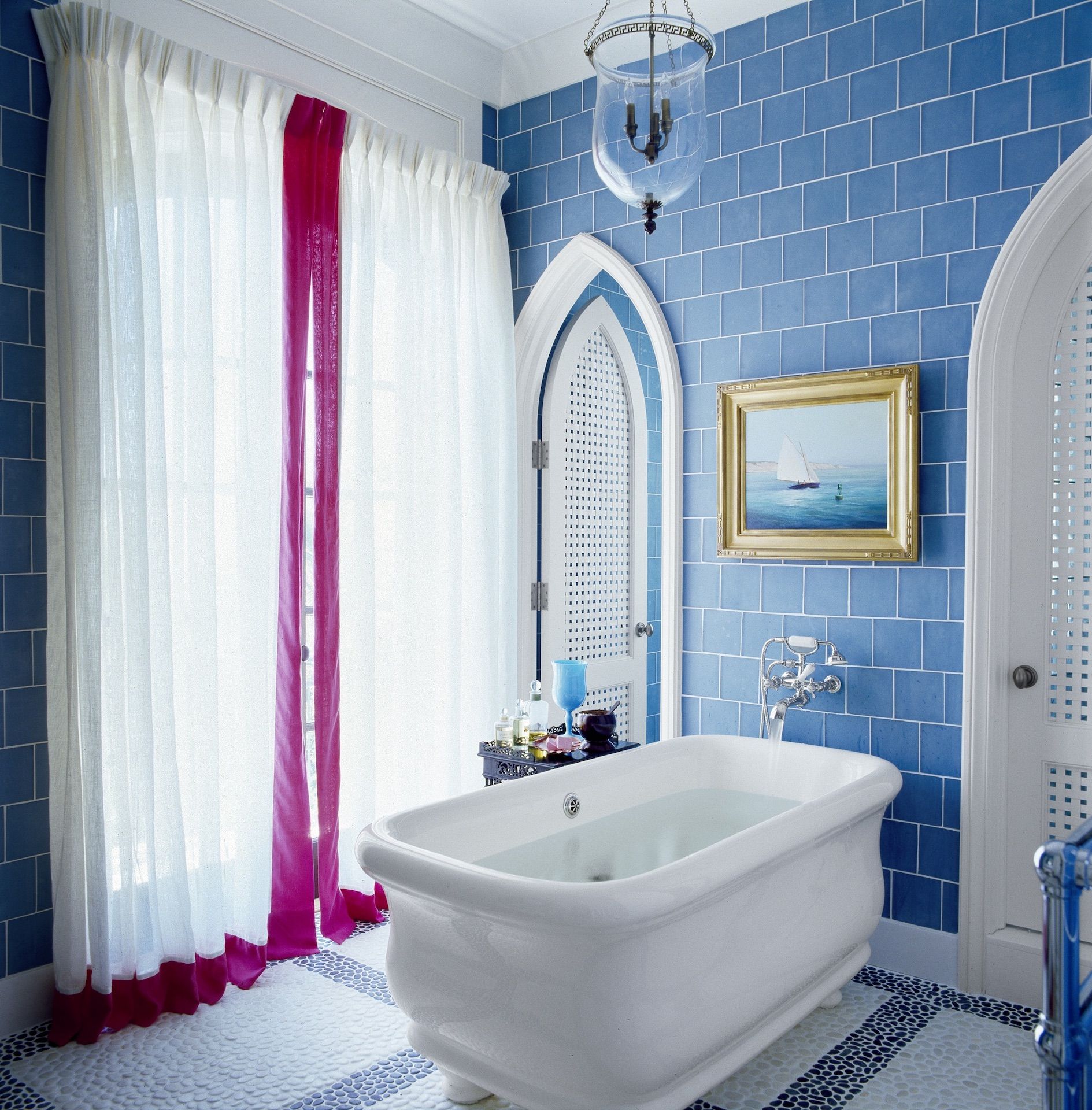 Pop of Color in Bathroom