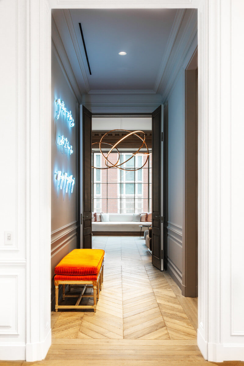 Entryway of French Style Family Home in Madison Avenue 