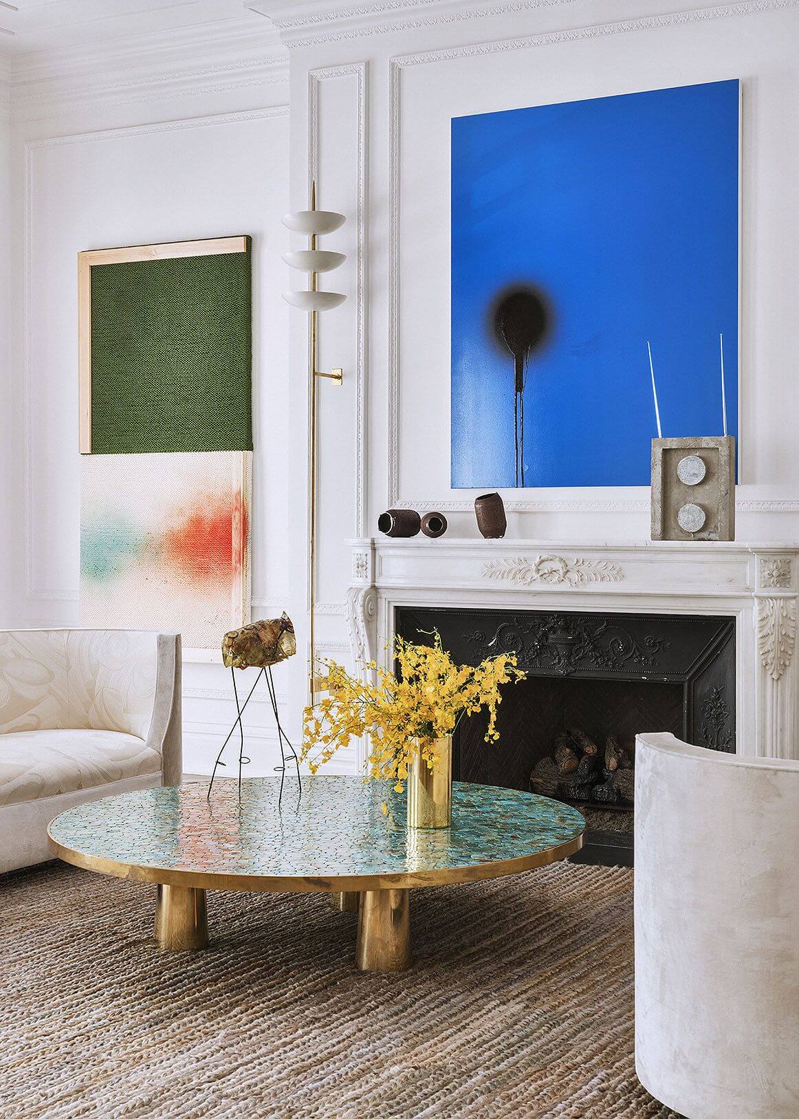 Art at Julie Hillman's interiors in modern eclectic style