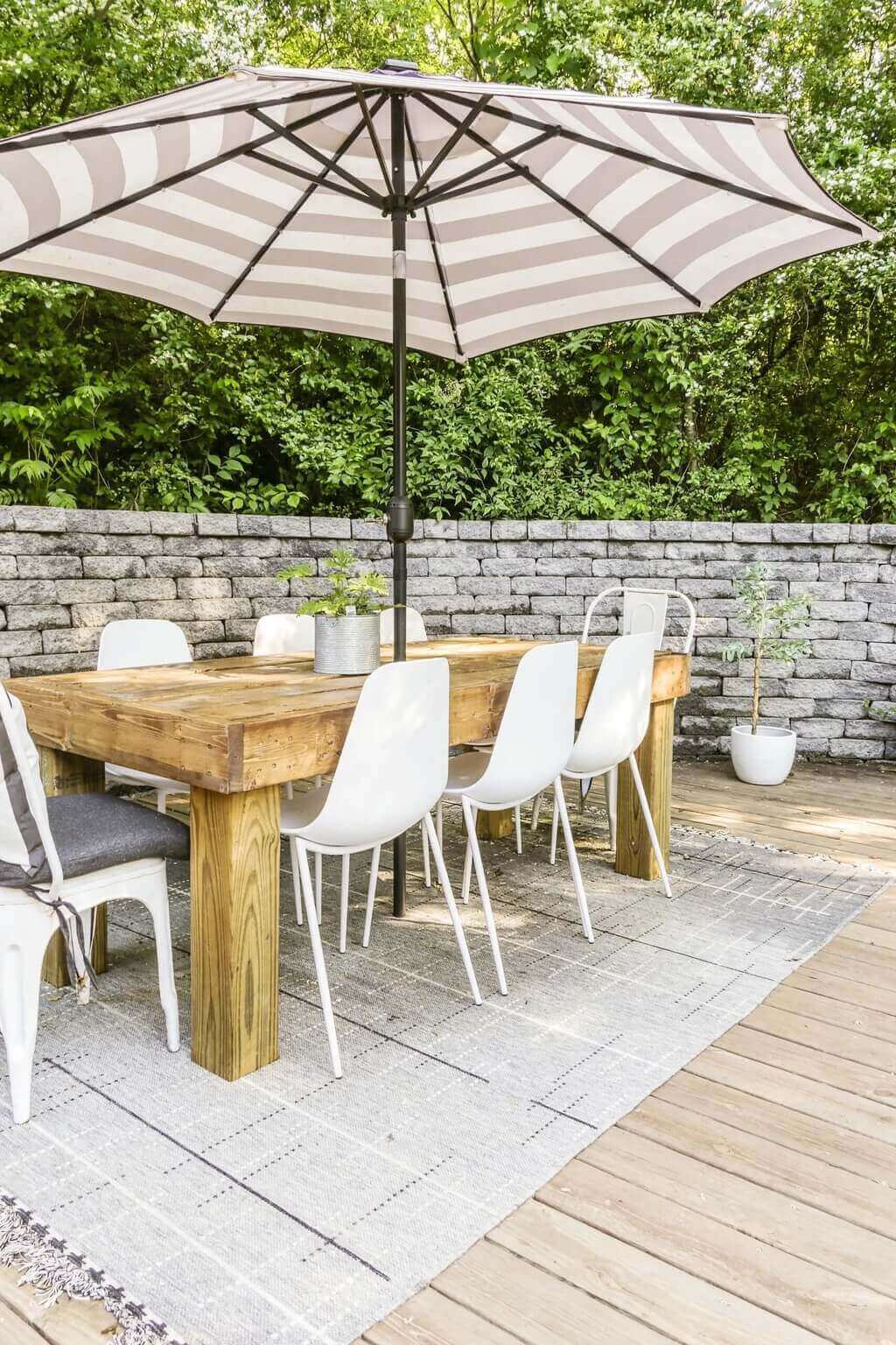 Outdoor Dining Area With Umbrella