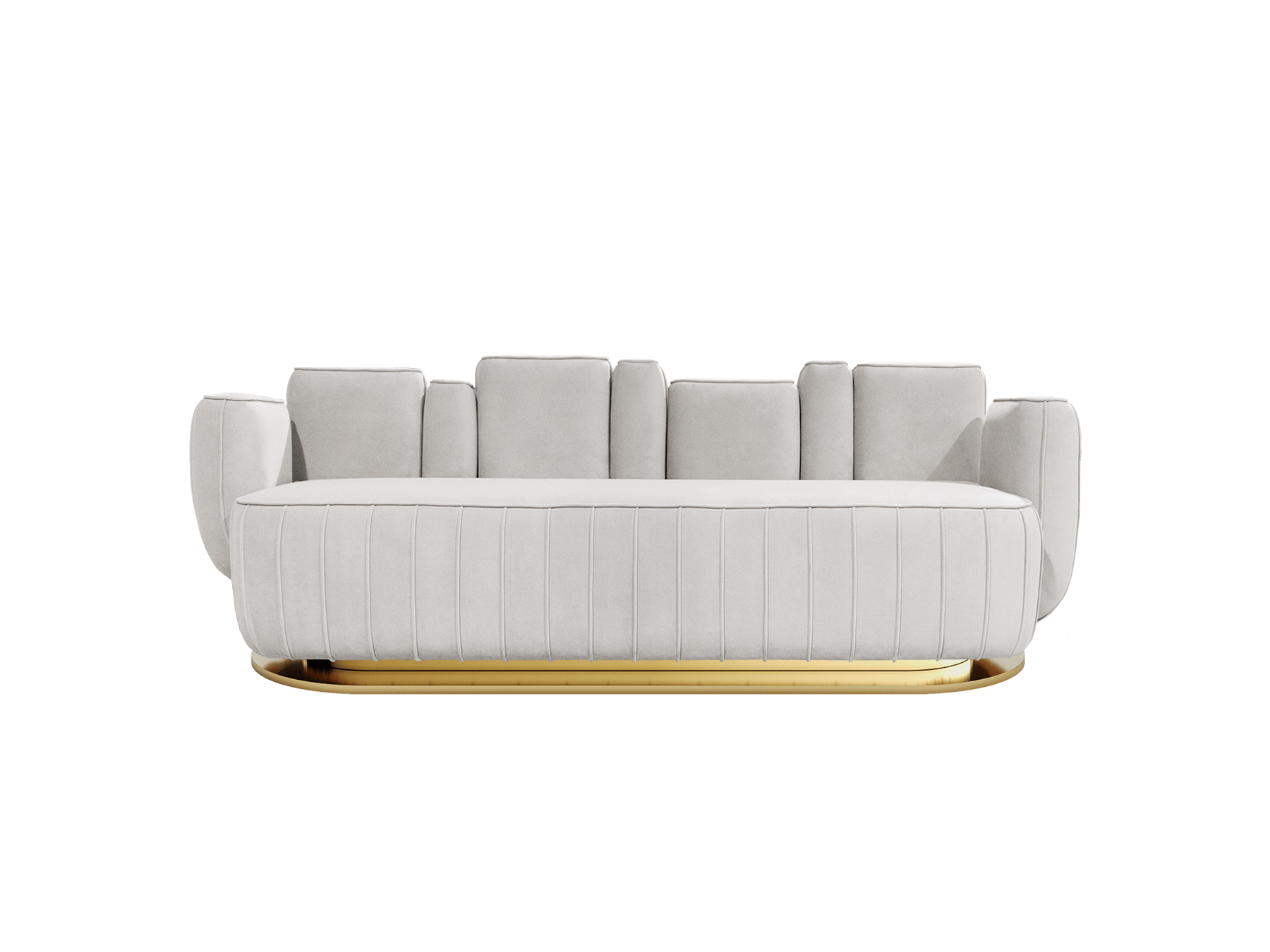 modern rounded sofa for contemporary living rooms