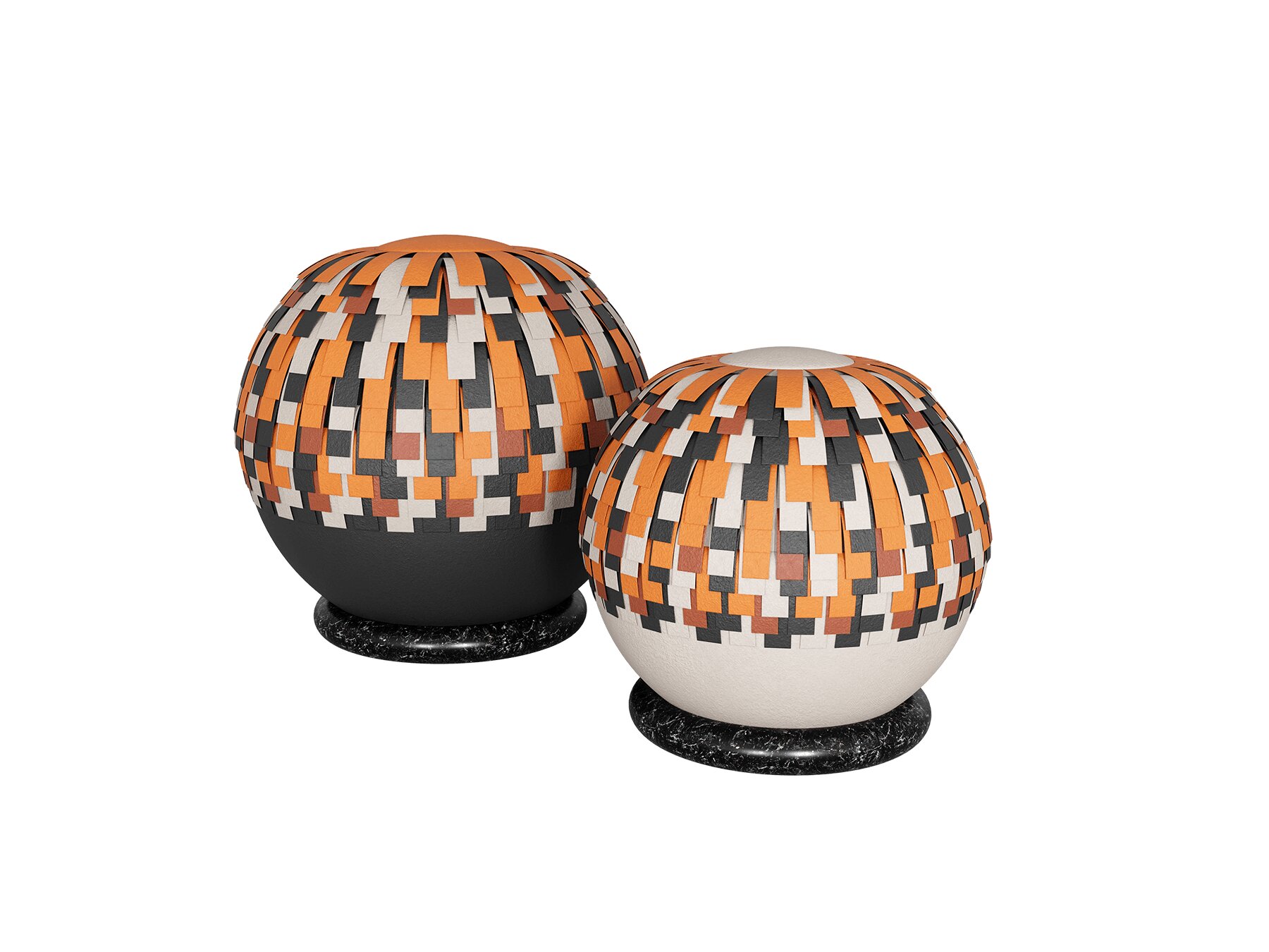 luxury poufs balls for modern outdoor decor