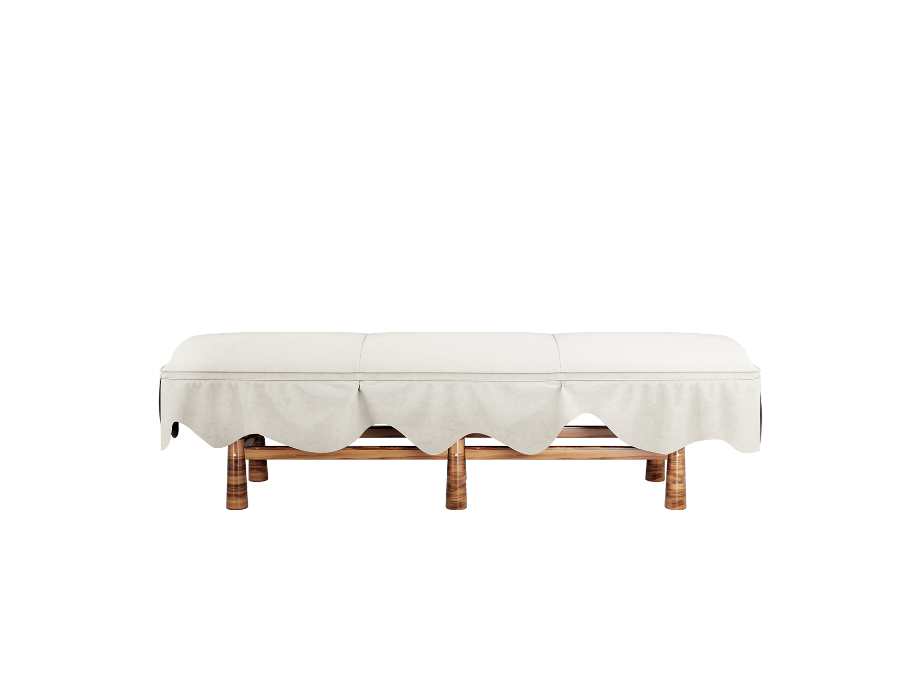 bench in white hues