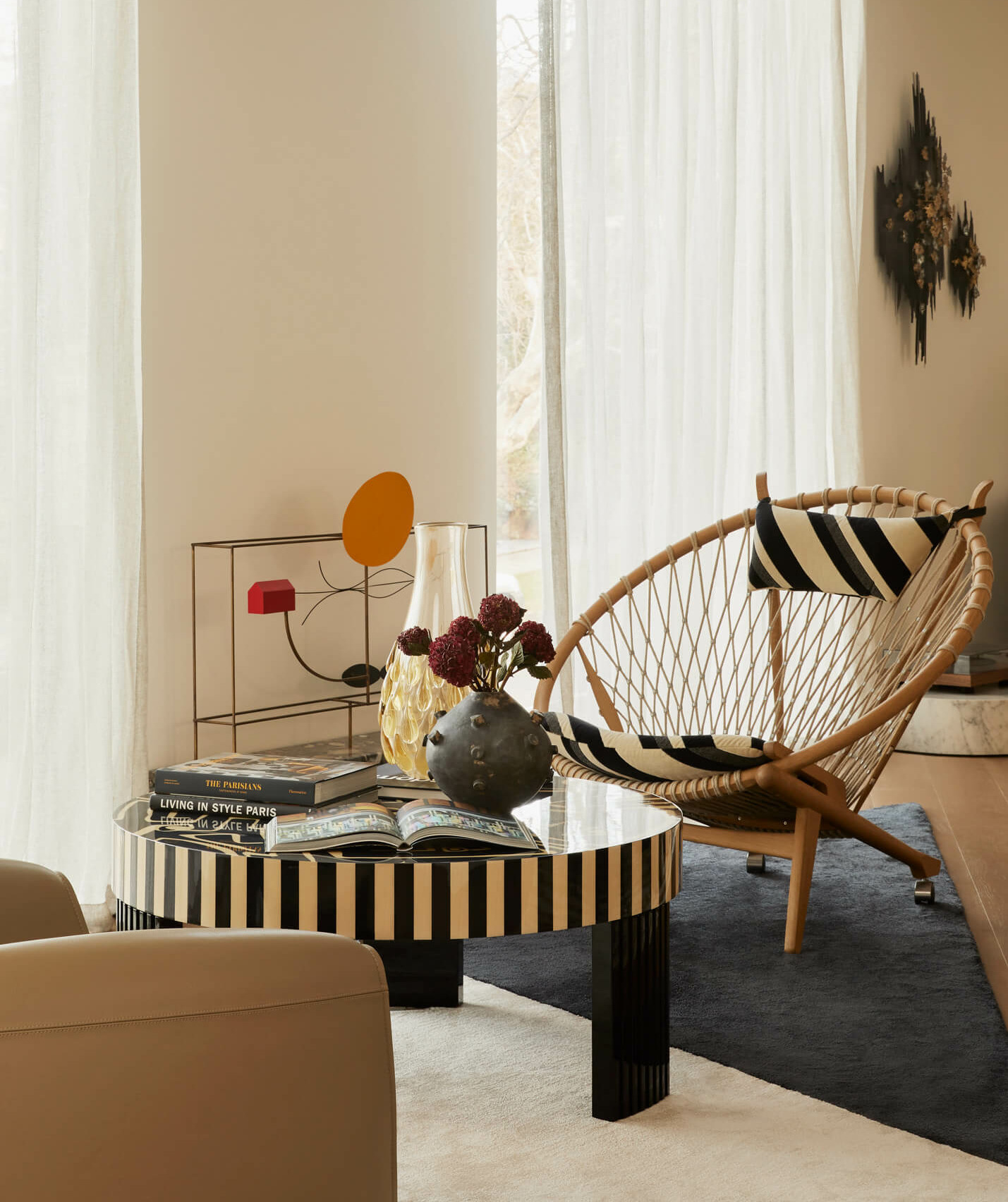 living room decor, picasso center tablem design armchair