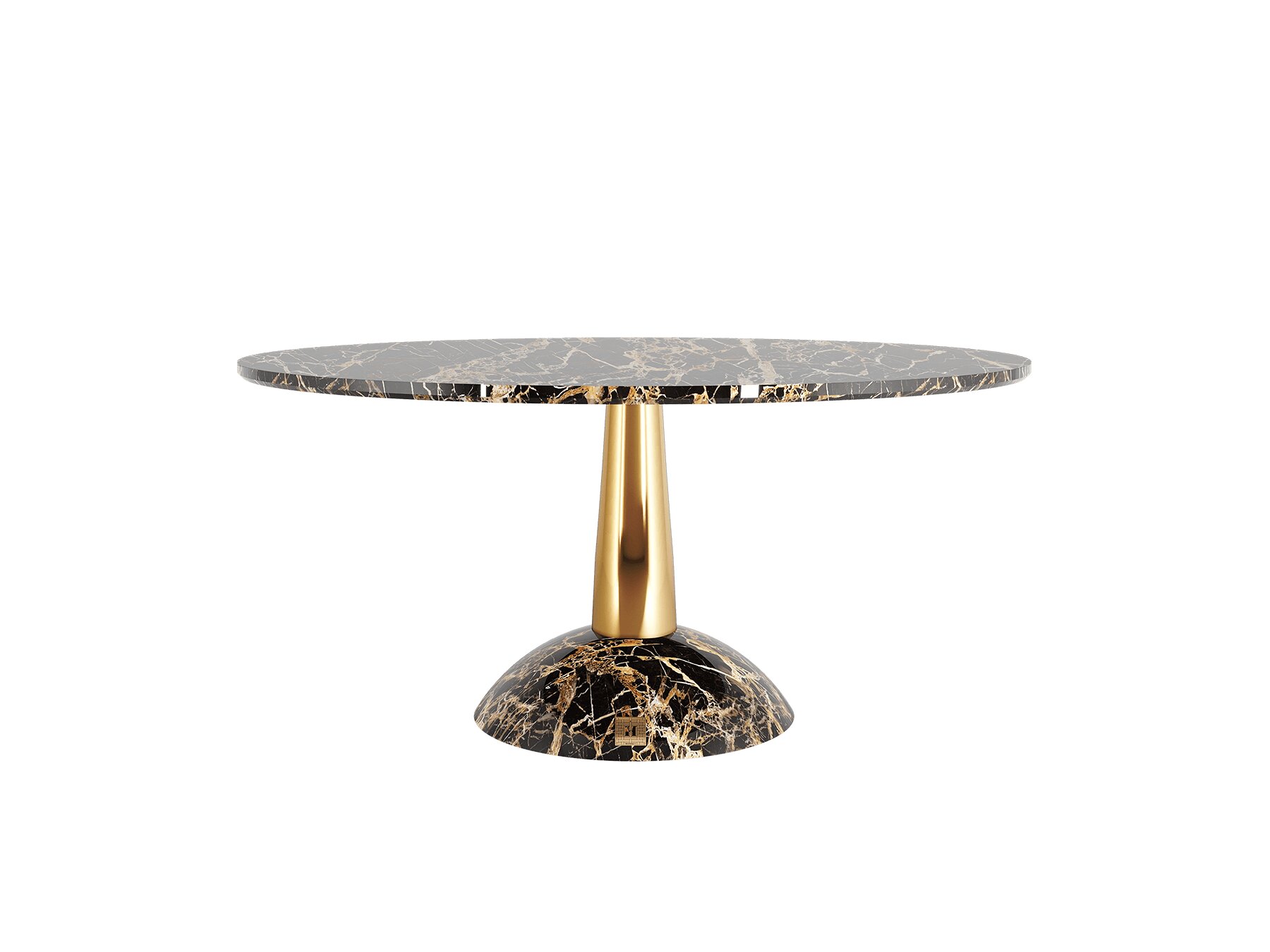 prymo dining table with marble and stainless steel