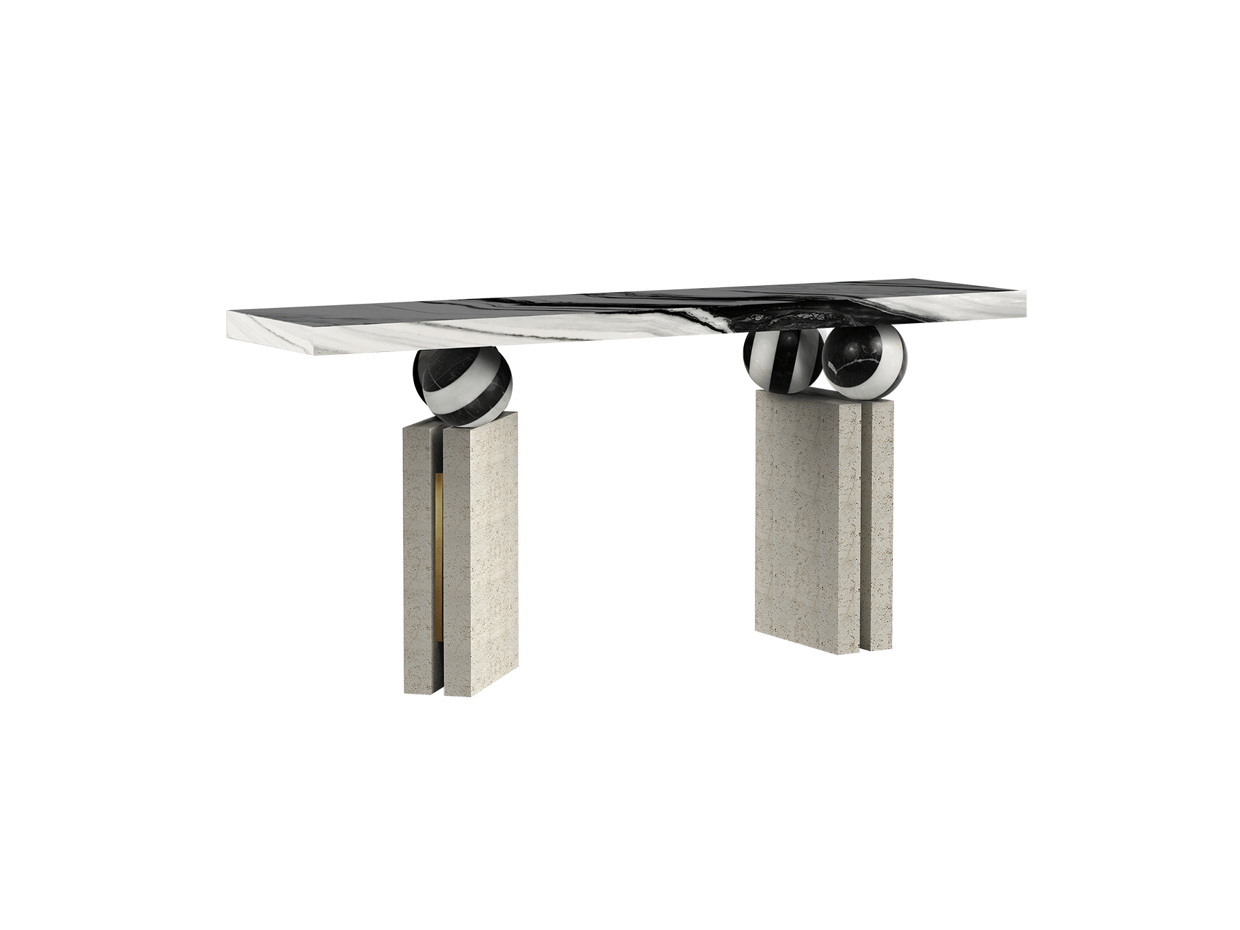 quantic futuristic console table for luxury entrance hall project