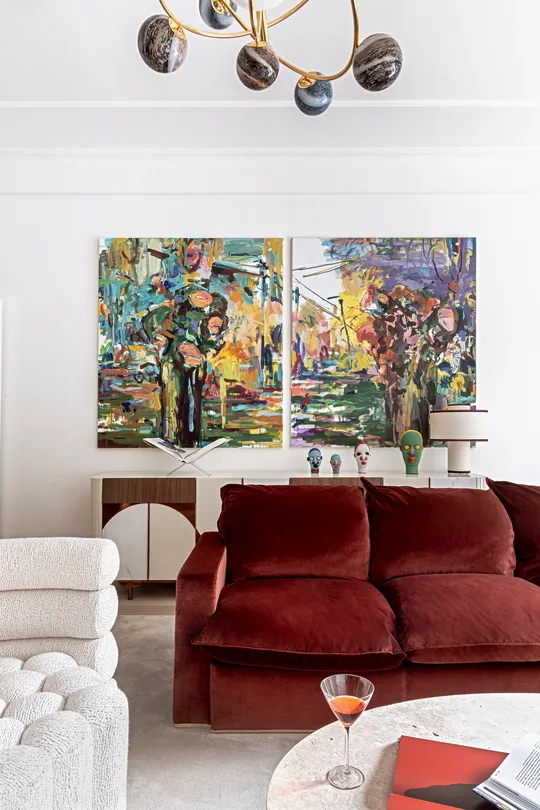 eclectic interior design living room