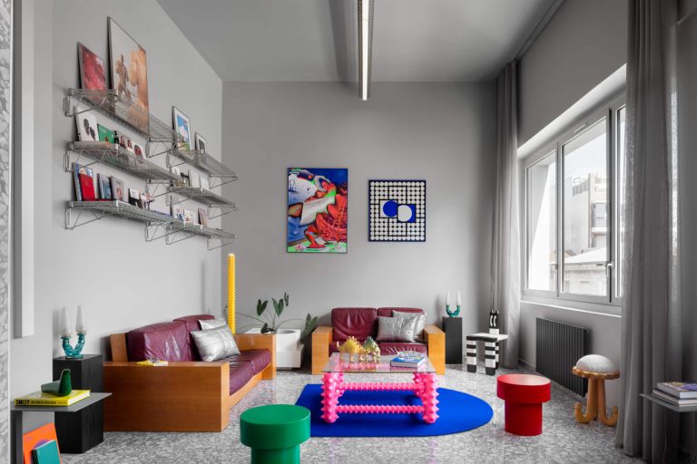 Memphis Style Meets Brutalist Design – Inside a Bright and Bold Loft