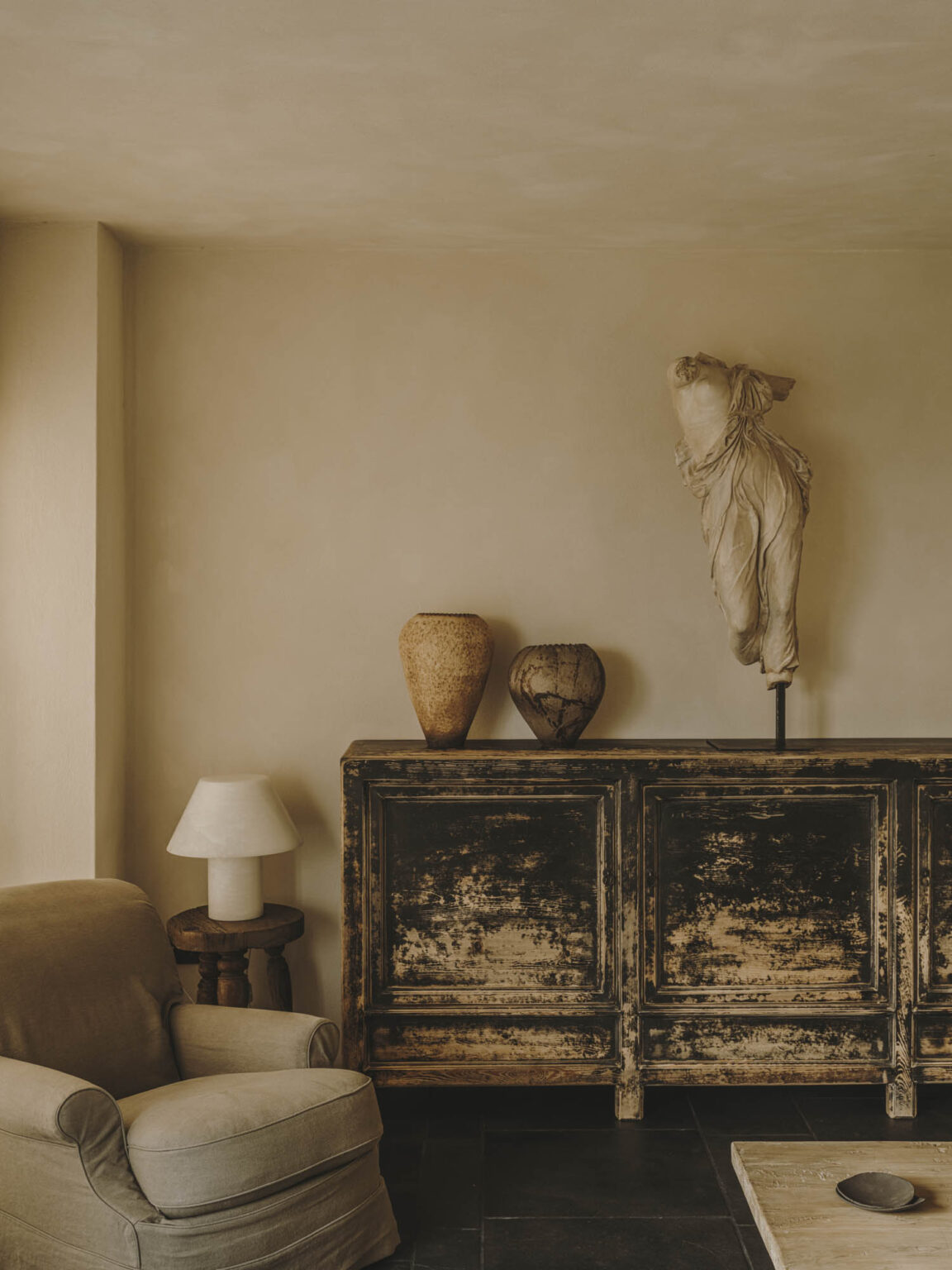 Brutalist interior of a Greek House