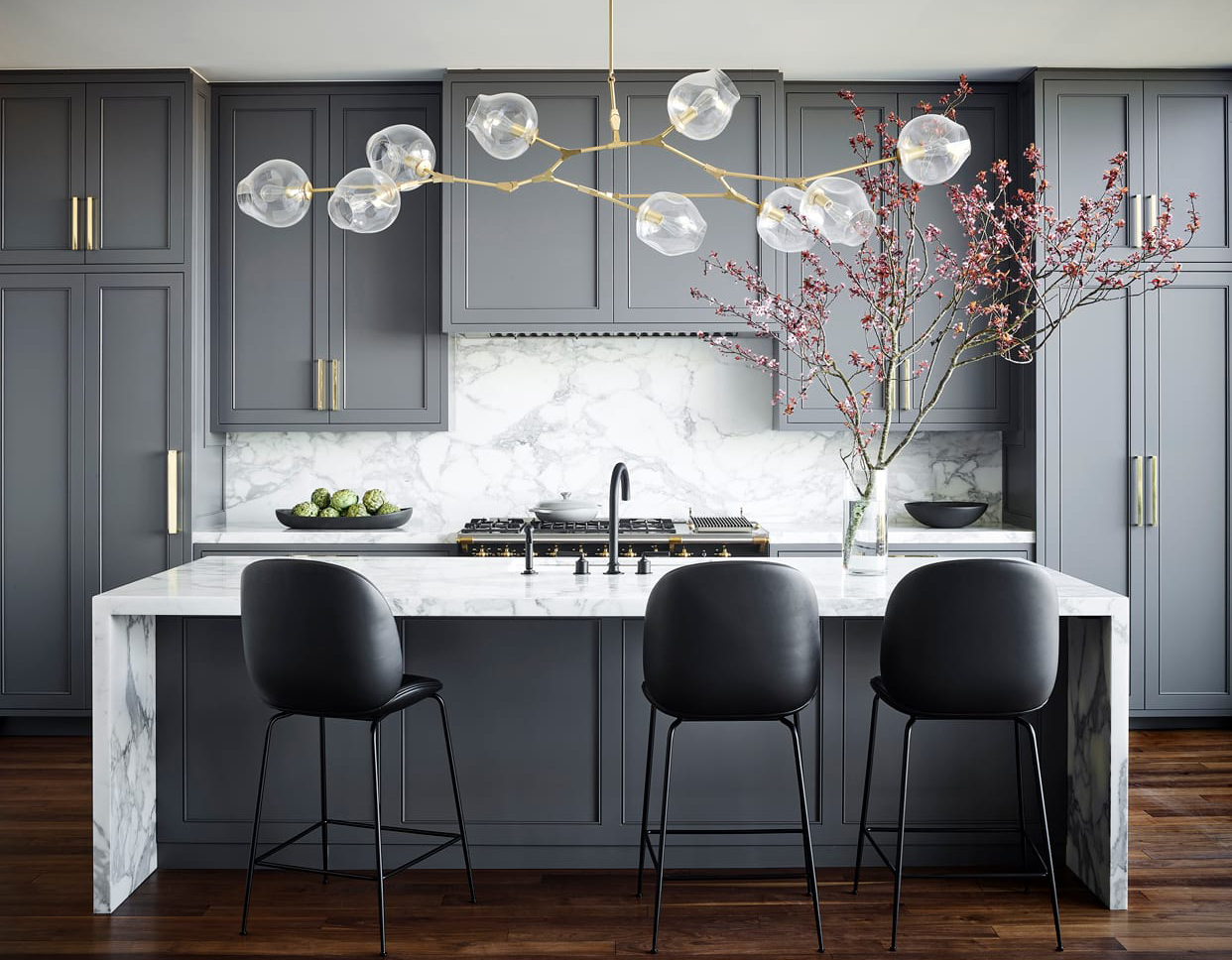 modern kitchen design in grey tones - nicole hollis