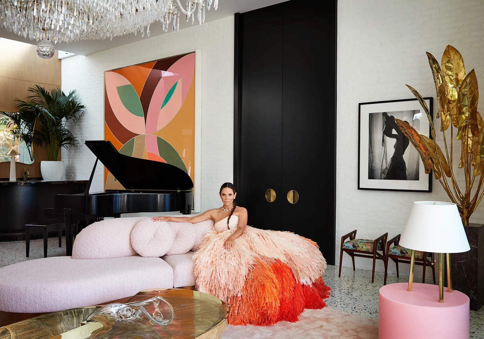 Mary Kitchen at her Colorful Home in L.A.