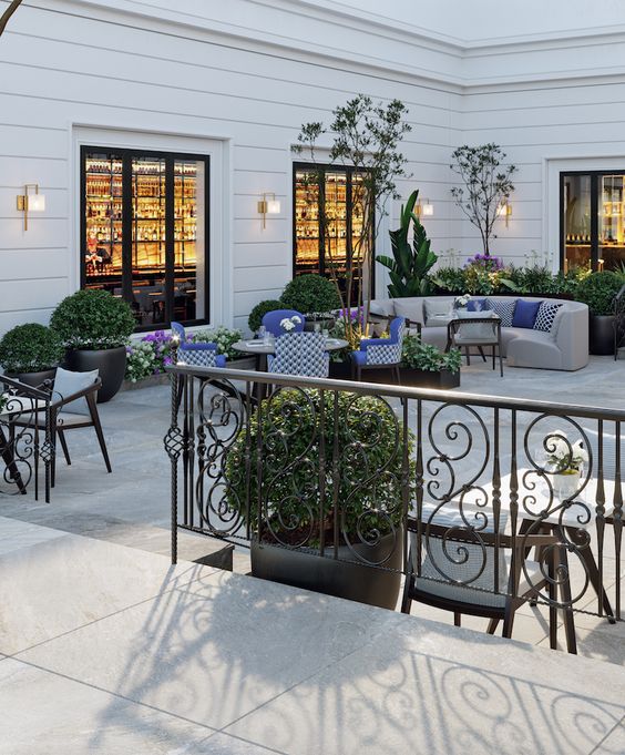Plantery in a luxury outdoor living area