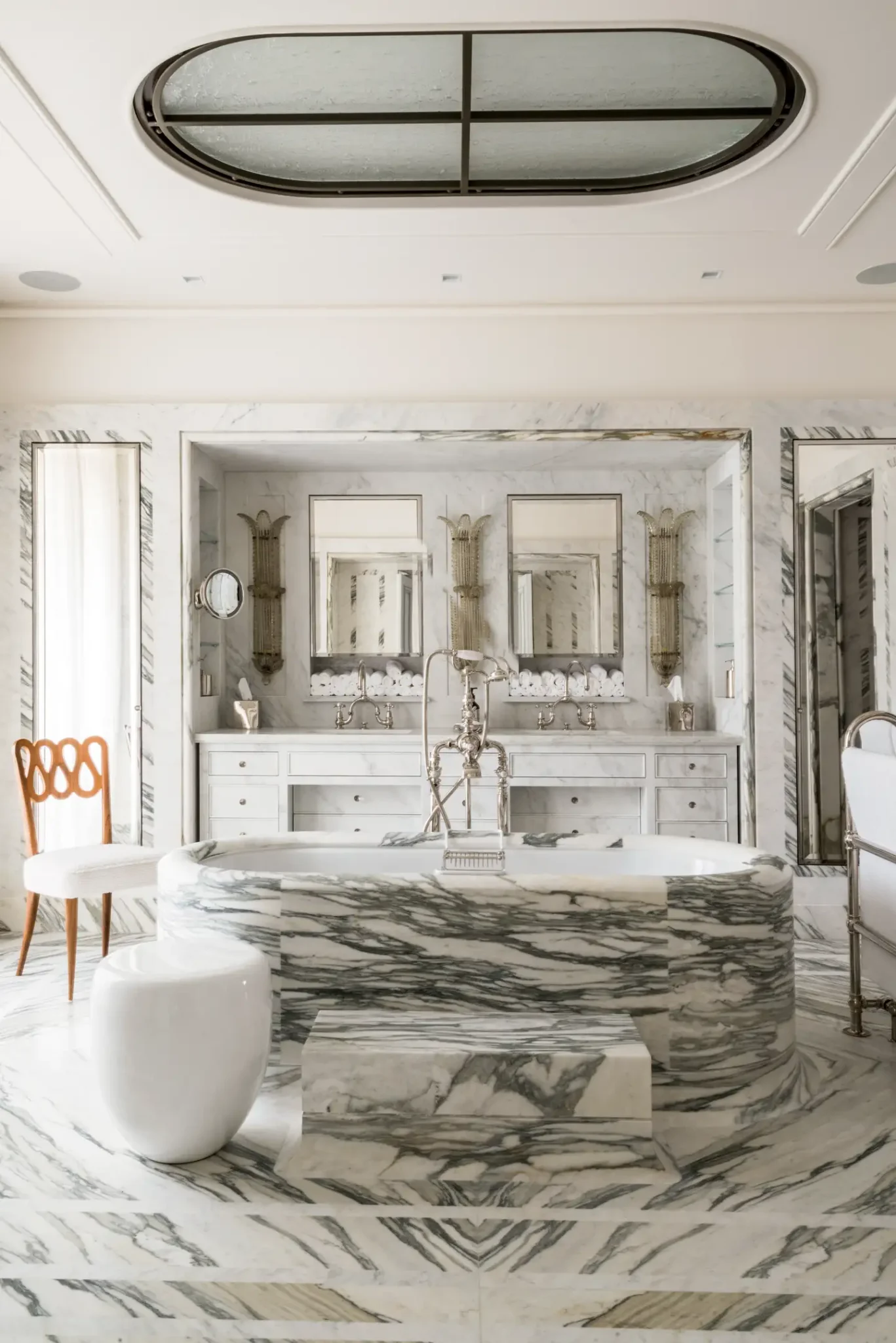 Full marble bathroom