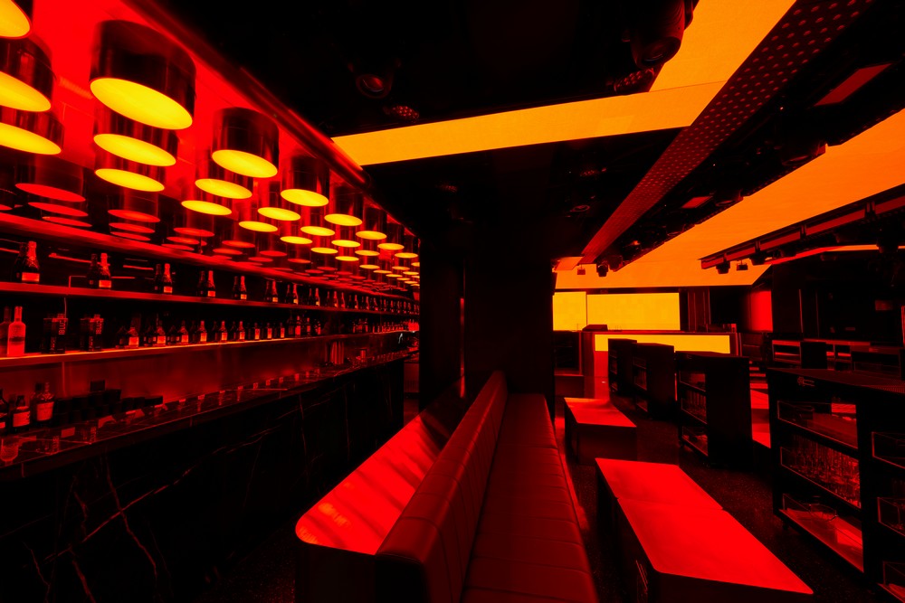 The Chinese Modern Club Covered In Red By . Architecture | Hommés Studio