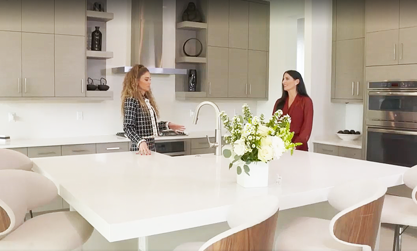 minimalist kitchen in white color designed by Ritzy Christensen