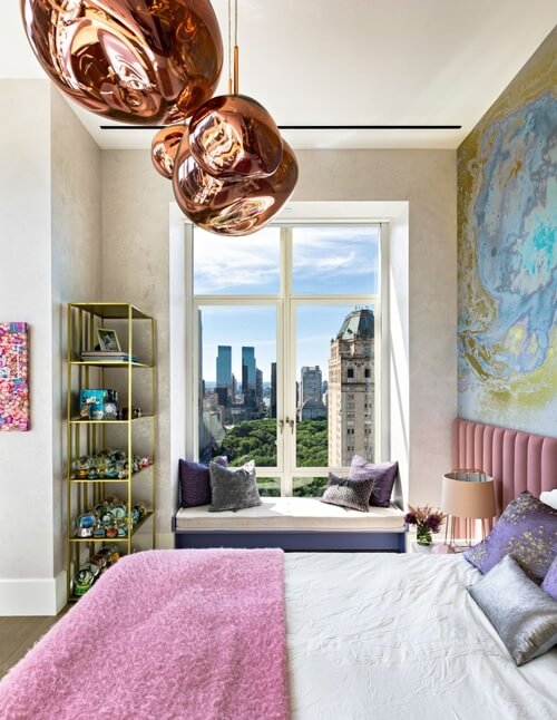 Sistine Chapel Michelangelo inspired bedroom mastered by Samuel Amoia for an apartment located in Manhattan