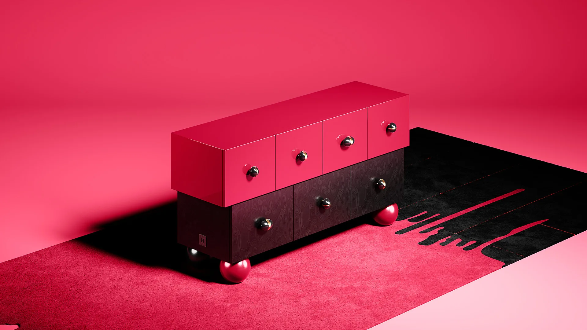 trendy furniture viva magenta pantone color of the year 2023