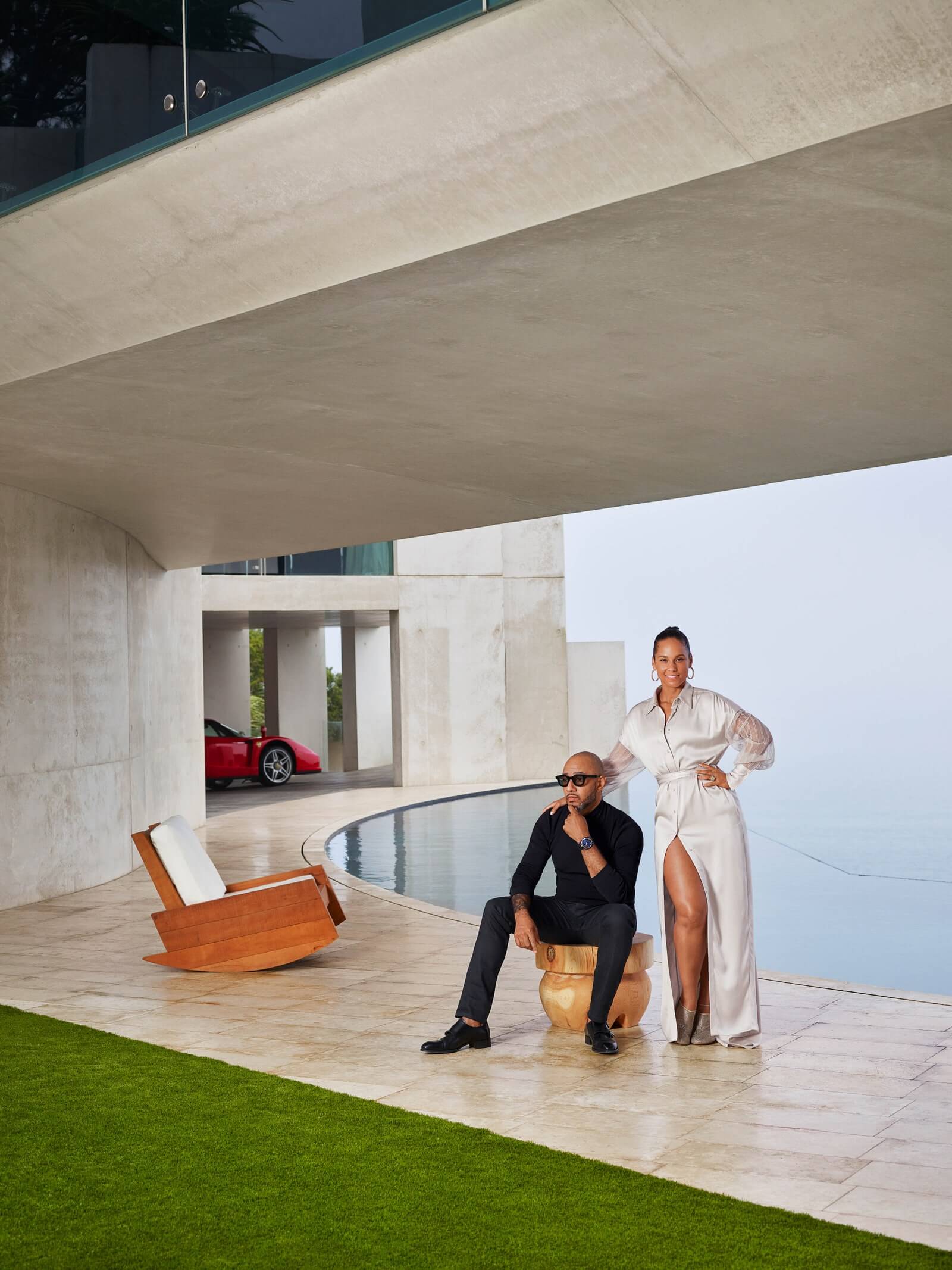 Alicia Keys and husband Swizz Beatz at The Razor House