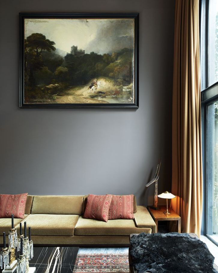 living room decor in green tones by  Fernando Santangelo 