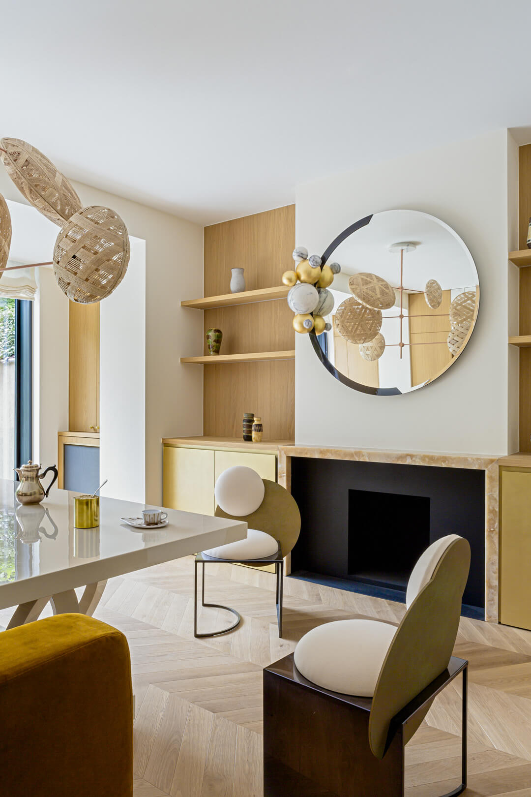 Lightful and airy home by Victoria Maria in Brussels featuring Titan Mirror by Hommés Studio