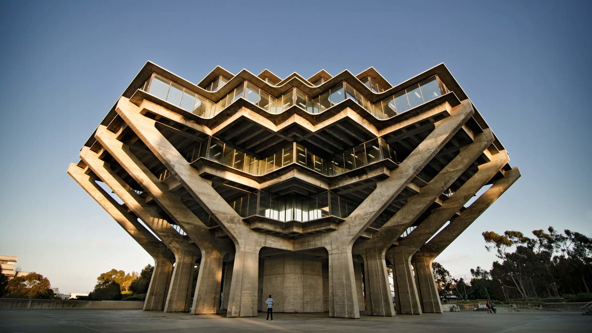 What is brutalist design, brutalist furniture, and brutalist architecture - geisel library in california